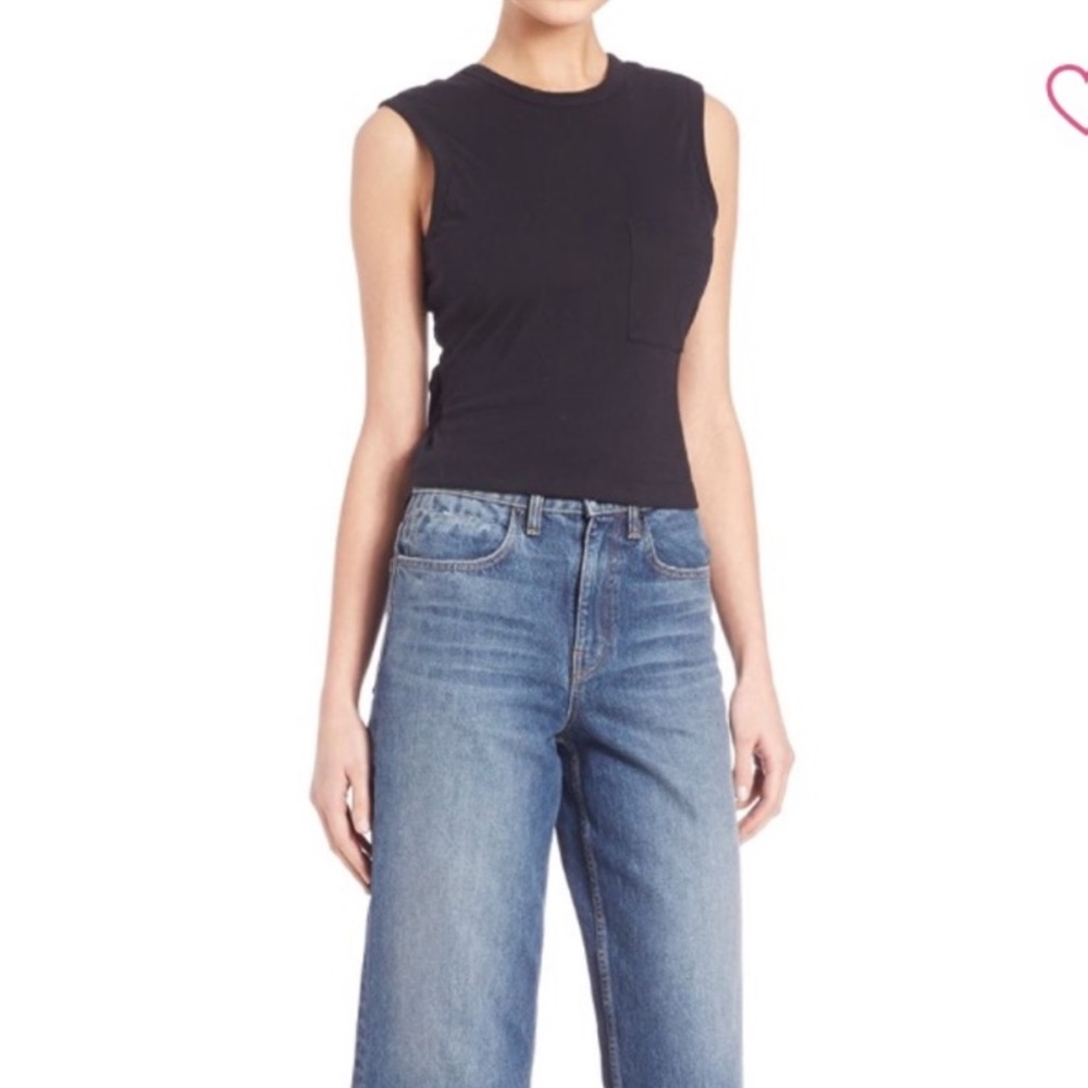 T by Alexander Wang Black Open Back Twist Tank - Picture 5 of 9